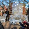 Photos: Governors Island throws ice sculpture party on final weekend of its "Winter Village"